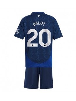 Detské Futbalové oblečenie Manchester United Diogo Dalot #20 2024-25 Krátky Rukáv - Preč (+ trenírky)